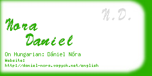 nora daniel business card